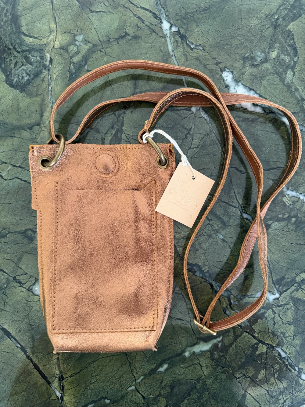 Cinnamon Paris Crossbody Bag Copper Leather